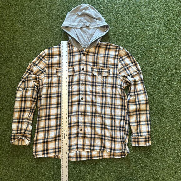 Aeropostale Other - Aeropostale plaid flannel button down shirt hoodie Mens Size Large